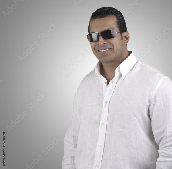 Fototapeta Handsome man casually posing