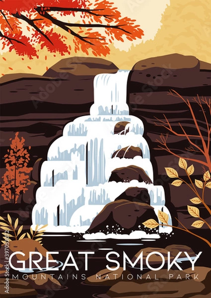 Fototapeta United States Vector Illustration Background