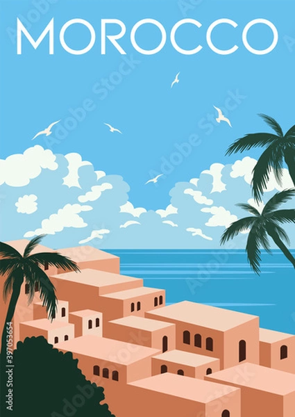 Obraz Morocco Vector Illustration Background