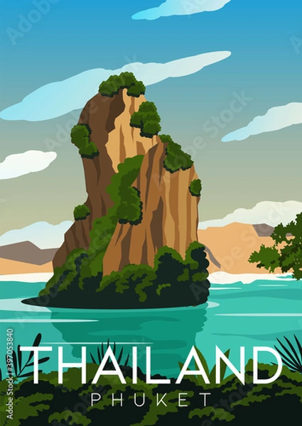 Fototapeta Thailand Vector Illustration Background