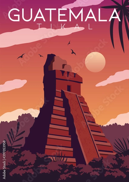 Obraz Guatemala Vector Illustration Background