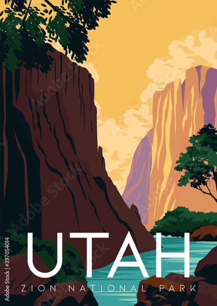 Obraz Utah Vector Illustration Background