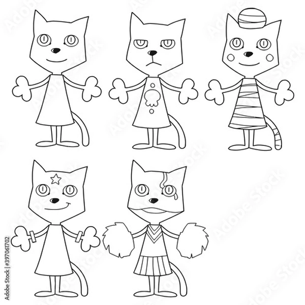 Fototapeta Characters_05/06/2017 : 猫のキャラクター