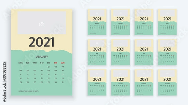 Obraz Traveling modern 12 page 2021 calendar