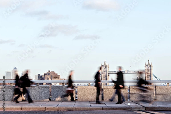 Obraz London Bridge Commuters