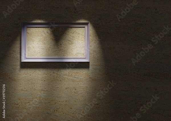 Obraz wall with spotlights