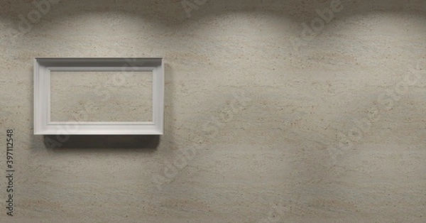 Obraz window on the wall with frame