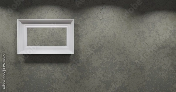 Obraz window on the wall with frame