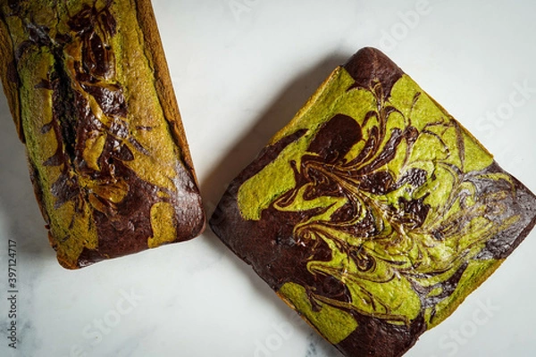 Obraz Chocolate matcha cake