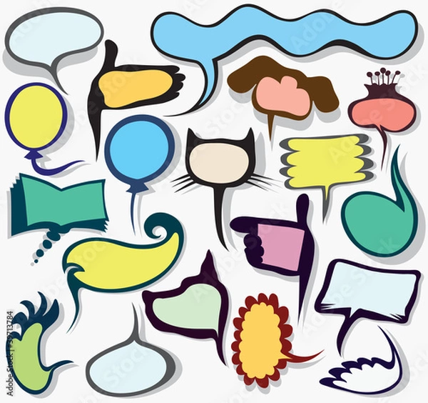 Fototapeta Vector bubbles for the text. speak