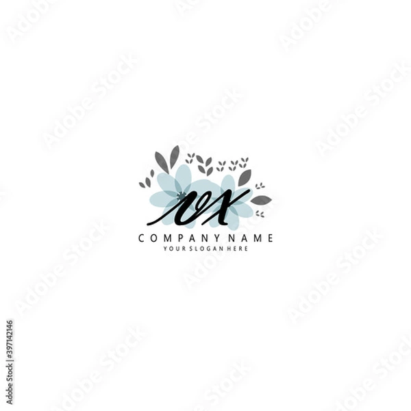Fototapeta VX Initial handwriting logo template vector 