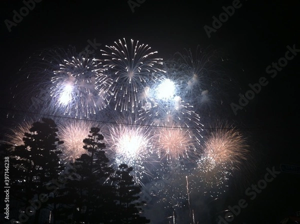 Obraz 광안리 불꽃축제의 아름다운 폭죽