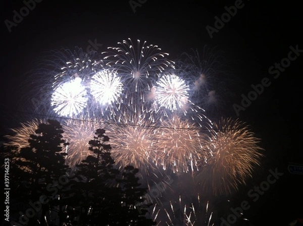 Obraz 광안리 불꽃축제의 아름다운 폭죽