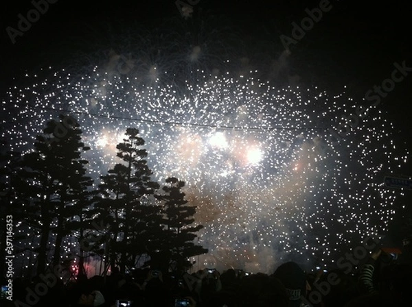 Obraz 광안리 불꽃축제의 아름다운 폭죽