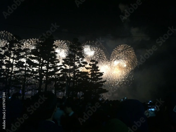 Obraz 광안리 불꽃축제의 아름다운 폭죽