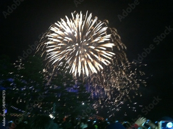 Obraz 광안리 불꽃축제의 아름다운 폭죽