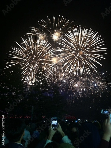 Obraz 광안리 불꽃축제의 아름다운 폭죽
