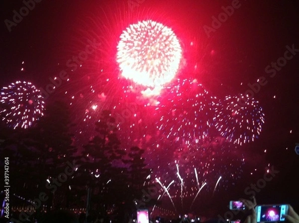 Obraz 광안리 불꽃축제의 아름다운 폭죽