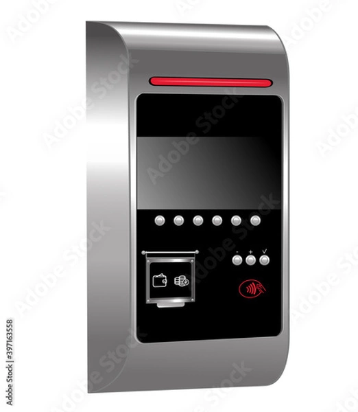 Fototapeta payment terminal for gas station and car wash