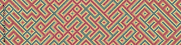 Fototapeta Abstract Geometric Pattern generative computational art illustration