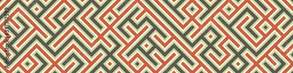 Fototapeta Abstract Geometric Pattern generative computational art illustration
