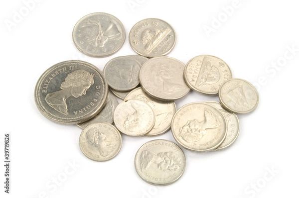 Fototapeta Kanadische Münzen