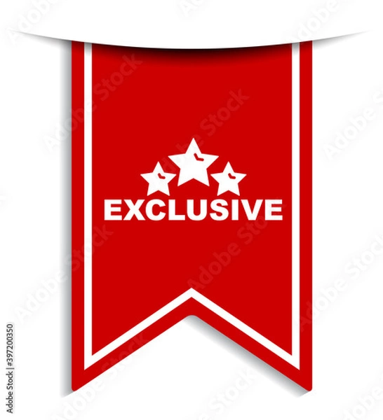 Obraz red vector illustration banner exclusive