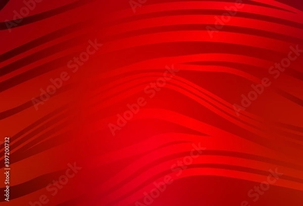 Fototapeta Light Red vector texture with wry lines.