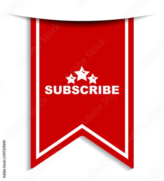 Obraz red vector illustration banner subscribe