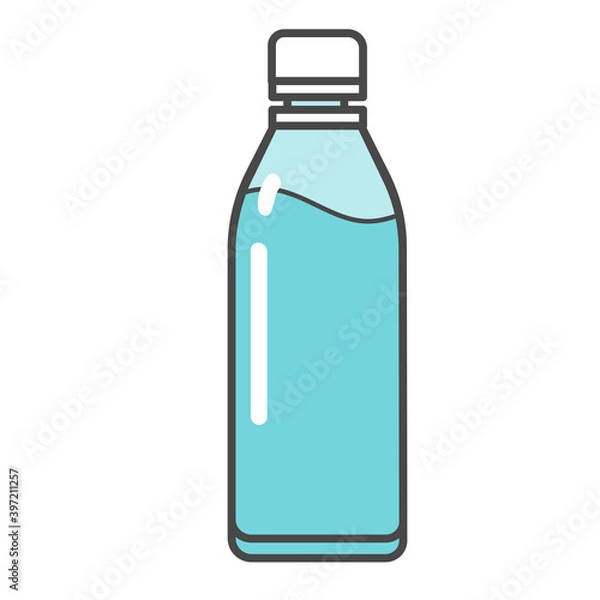 Fototapeta 水・スポーツドリンクの入ったペットボトルのイラスト