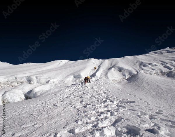 Obraz climbing the himalayas - nepal