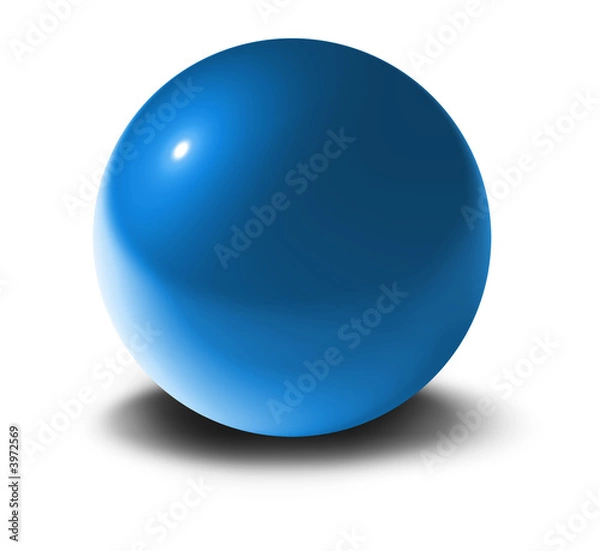 Fototapeta blaue 3d-Kugel
