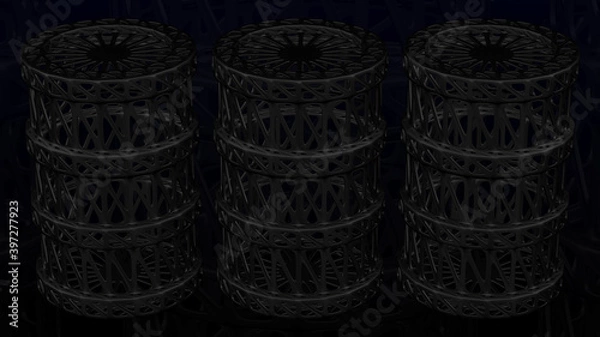 Fototapeta Background - oil barrel. 3D rendering.