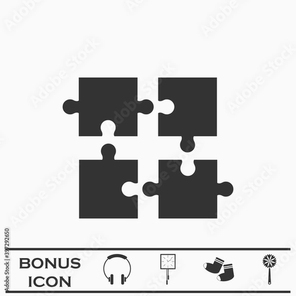 Fototapeta Puzzle icon flat