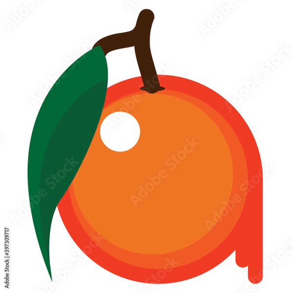 Obraz orange with leaf