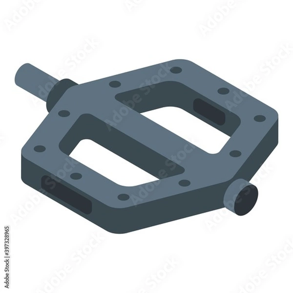 Fototapeta Bicycle repair pedal icon. Isometric of bicycle repair pedal vector icon for web design isolated on white background