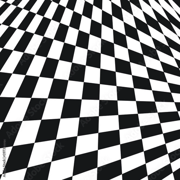 Fototapeta White background with complex black elements that make up the grid. Vector illustration.