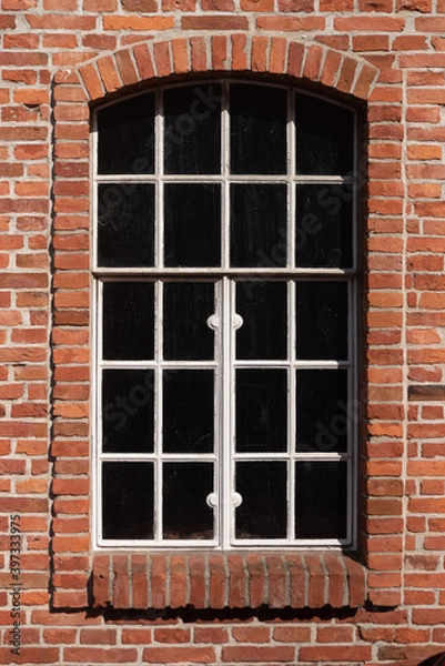 Fototapeta window in the old brick wall