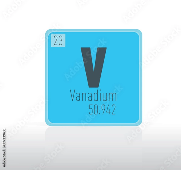 Fototapeta Vanadium periodic table single element. 