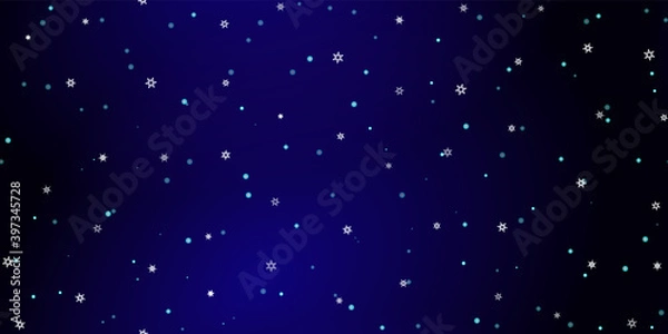 Fototapeta Falling Snowflakes seamless pattern flying snow