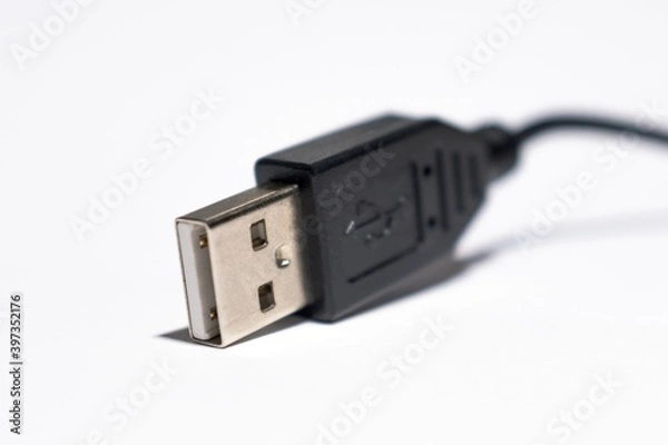 Obraz usb cable on white background