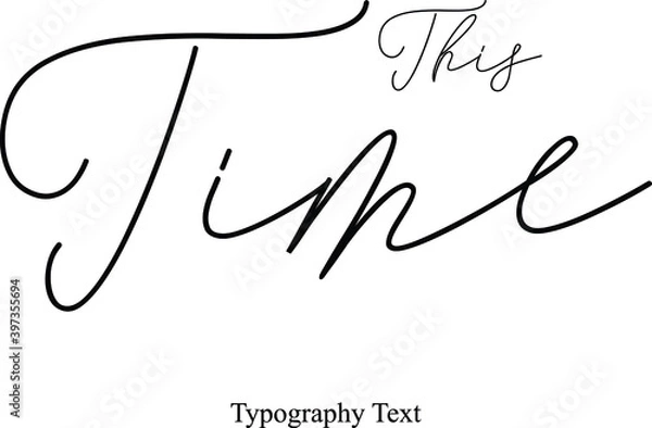Fototapeta Handwritten Cursive Typography Font Background
