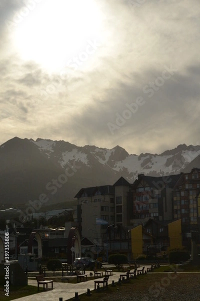 Obraz city in the mountains