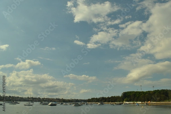 Obraz clouds over the river in Perth Australia 