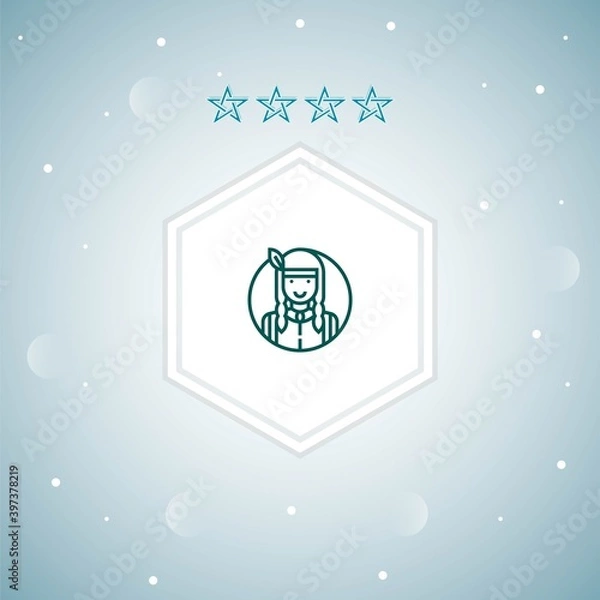 Fototapeta     native indian vector icons illustration