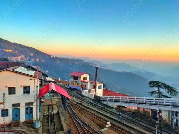 Obraz train in the mountains