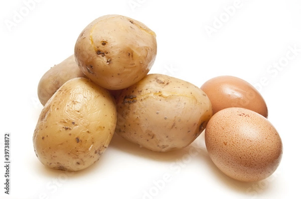 Obraz Boiled potatoes and eggs