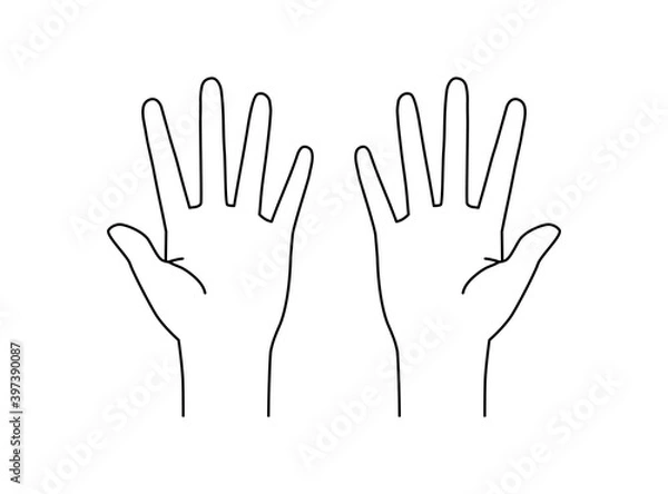 Fototapeta the pose which spread both hands