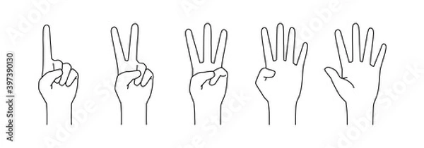 Fototapeta the hands which count the number