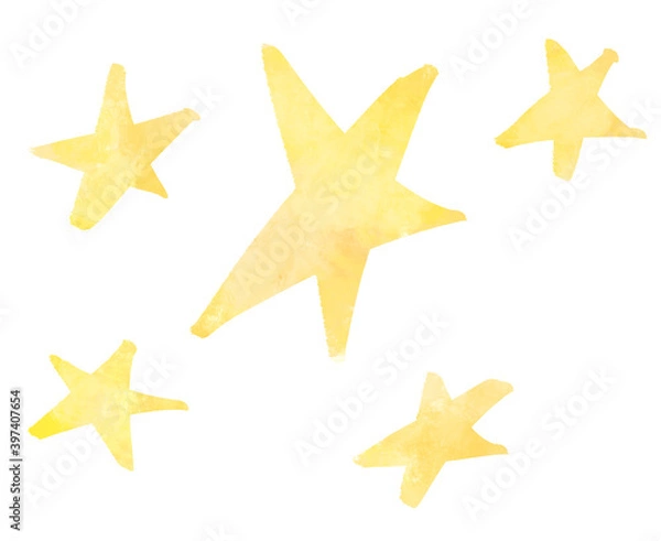 Fototapeta シンプルな淡い黄色の星